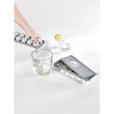 Mikasso Silikonlu Buz Kalıbı & Buz Matik Kap - Yapışmaz - Bas Çıkar Plastik Şeffaf
