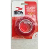 Mikasso Silikonlu Çift Taraflı Bant 18MM 2 Metre Şeffaf-Çivisiz Montaj Bantı Akrilik Silikonlu