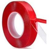 Mikasso Silikonlu Çift Taraflı Montaj Bandı 18MM x 2mt 18*2 (Isıya Dayanıklı ) Şeffaf