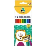 Mikasso Silinebilir Kuru Boya Kalemi Tam Boy Karton Kutu 12 Renk Bej - Çok Renkli