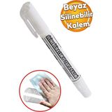 Mikasso Silinebilir Tebeşir Işaretleyici Beyaz Kalem Metal Plastik Cam Ahşap Yüzey Yağlı Boya Uç Renkli Tebe - Çok Renkli