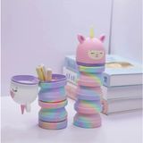 Mikasso Silinebilir Uzayabilir Unicornlu Silikon Renkli Dikey Kız Çocuk Kalemlik Kalem Kutusu Belirtilmemiş - Çok Renkli