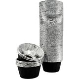 Mikasso Silver Siyah Muffin Kek Kapsülü 50LI Airfryer Uyumlu - V Kağıt Siyah