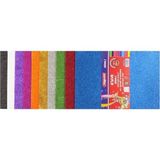 Mikasso Simli Yapışkanlı Eva 20X30CM Karışık 10 Renk - Çok Renkli