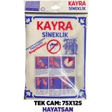 Mikasso Sineklik Tek Cam + Yapıştırıcı Bant - Ölçü: 75X125 125 x 75 Cam Tr Cam