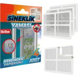 Mikasso Sineklik Yama Tamir Bandı, Kendinden Yapışkanlı, 4 Lü Paket, Sineklik Yaması, 10X10 cm Plastik