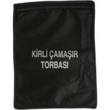 Mikasso Single Sword Fermuarlı Bedelli & Acemi Asker Kirli Çamaşır Torbası, Siyah Kumaş Turuncu 35 x 50 Tr