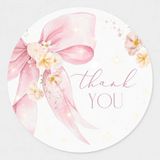 Mikasso Siparişlere Özel ''thank You (Teşekkür Ederiz)'' Yazılı Yuvarlak Kuşe Sticker/ Etiket 4 cm 70 Adet - Çok Renkli