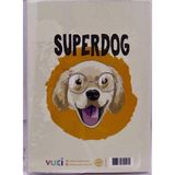 Mikasso Şirin Köpek Desenli A5 Boy Simli ve Sulu Kapaklı Defter MLS-304 Karton Düz Çizgili Küçük Boy Çok Ren - Çok Renkli