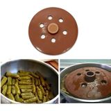 Mikasso Sırlı Toprak Kiremit Dolma Sarma Taşı Kapağı 23 cm Kiremit Dolma Taşı Yaprak Sarma Taşı Belirtilmemi
