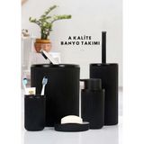 Mikasso Siyah 5'li Banyo Takımı,banyo Dekorasyonu Için Beşli Set,banyo Aksesuar ve Düzenleyicileri Akrilik S - Çok Renkli