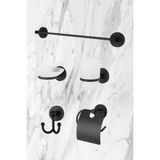 Mikasso Siyah 5'li Set Uzun Havluluk/diş Fırçalık/çatal Askı/sabunluk/tuvalet Kağıtlığı Wc Metal Siyah - Çok Renkli
