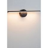 Mikasso Siyah 70CM Günışığı Işık LED Aplik - Banyo, Ayna ve Tablo Aydınlatması Alüminyum Sarı - Çok Renkli