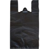 Mikasso Siyah Dökme Market Poşeti Torbası - Hışır Atlet Poşet - Battal Boy - 37 x 70 Cm. - 1 Kg. Şeffaf Beli