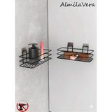 Mikasso Siyah Güçlü Yapışkanlı Banyo Rafı 2 Adet. 2 Belirtilmemiş Siyah 2 25 x 65 Modern - Çok Renkli