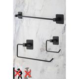 Mikasso Siyah Kare Yapışkanlı Uzun Havluluk / Kağıt Havluluk / Açık Tuvalet Kağıtlığı 3lü Banyo Seti Metal S - Çok Renkli