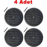 Mikasso Siyah Menfez Kapağı 4 Adet