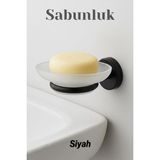 Mikasso Siyah Metal Duvar Tipi Sabunluk Banyo Tuvalet Mutfak Için Modern ve Dayanıklı Duvara Monte Sabunluk - Çok Renkli