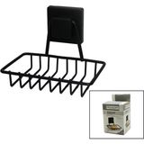 Mikasso Siyah Metal Katı Sabunluk - Güçlü Yapışkanlı Duvar - Banyo Mutfak Lavabo Için 11X12.5X11CM 101218 Pl - Çok Renkli