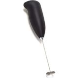 Mikasso Siyah Metal Pilli Mini Mixer Çırpıcı Kahve ve Süt Köpürtücü Metal