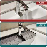 Mikasso Siyah Su Tutucu Musluk Matı - Mutfak ve Banyo Için Koruyucu Lavabo, Musluk ve Batarya Matı Plastik S - Çok Renkli