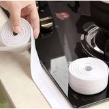 Mikasso Sızdırmaz Mutfak Banyo Duvar Küvet Lavabo Duşakabin Bandı (Uzunluk 3,2 M, Genişlik 3,8 Cm) Beyaz