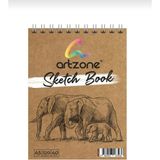 Mikasso Skecth Book A5 40 Yaprak 120 gr Kağıt Kaliteli Karton Spiralli Çizgisiz 40 Yaprak Belirtilmemiş Bej - Çok Renkli