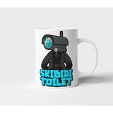 Mikasso Skibidi Toilet Tasarım Kupa - Hediyelik Kupa - Baskılı Kupa Porselen Beyaz - Çok Renkli