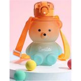 Mikasso Smile Ayıcık Model Öğrenci Su Matarası Mikrofiber Malzemeden 800 ml BPA İçermez