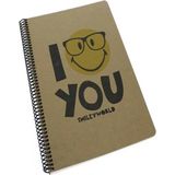 Mikasso SMILEY1001K 100 Yaprak Kareli Spiralli Defter Sert Spiralli Kareli 100 Yaprak Orta Boy Beyaz Okul De - Çok Renkli