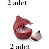 Mikasso Soğan Saklama Kabı Qlux Bpa Içermez Buzdolabı Soğan Saklama Kabı L-00393 Plastik Bordo