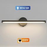 Mikasso Sök-Tak Beyaz Işık Yapışkanlı Elektrikli LED Aplik 38CM Metal Beyaz - Çok Renkli