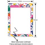 Mikasso Soyut Desenli Yaz Sil Buzdolabı Notluk Alışveriş Listesi Manyetik Metal Magnet To Do List Kalem Hedi - Çok Renkli