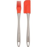 Mikasso Spatula Fırça 2li Set SE-319 Silikon Beyaz