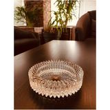 Mikasso Special Yuvarlak 14 cm Kristal Güneş Cam Küllük Cam Turuncu Yuvarlak