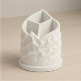 Mikasso Spiral Dağ Temalı 3 Bölmeli Kalemlik – 3D Baskı Tasarım | Pla Plastik Beyaz - Çok Renkli