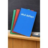 Mikasso Spiralli Defter 60 Yaprak Çizgili A4 Okul Defteri (3 Lü Renkli) Yumuşak Spiralli Çizgili Büyük Boy Ç - Çok Renkli