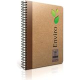 Mikasso Spiralli Defter Enviro Sert Kapak Çizgisiz 100 Yaprak 17X24 Sert Spiralli Çizgili 100 Yaprak Orta Bo - Çok Renkli