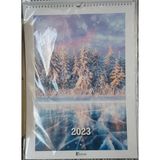 Mikasso Spiralli Duvar Takvimi Manzaralar 31X43CM 12 Yaprak 810523-99 Karton Düz Çizgili Çok Renkli Not Deft