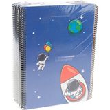Mikasso Spiralli Karton Kapak Happiness Defter A4 80/1 "1 Adet Fiyatıdır" Sert Spiralli Çizgili Orta Boy Mav - Çok Renkli