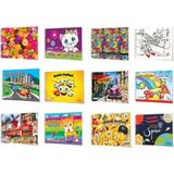 Mikasso Spiralli Karton Kapak Resim Defteri 17X24CM 15YP. Karton Spiralli Çizgisiz Orta Boy Beyaz Resim Deft - Çok Renkli