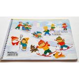 Mikasso Spiralli Resim Defteri 15 Yaprak Karton Kapak Noteche 17X24CM Karton Spiralli Çizgisiz Küçük Boy Bey - Çok Renkli