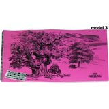 Mikasso Spiralli Resim Defteri Plastik Kapak 35X50 25 Yp 100 Gram Çizim Kağıdı Muhtelif Renkler Sert Spirall - Çok Renkli