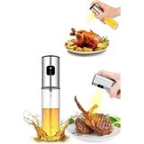 Mikasso Sprey Cam Şişe Zeytinyağı Sirke Yağ Püskürtücü Gümüş Yağdanlık Airfryer Airfry 100 ml Gümüş