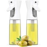 Mikasso Sprey Yağdanlık Airfryer Için Yağdanlık Püskürtmeli Cam Şişe Zeytinyağı Sirke Yağ Püskürtücü Beyaz