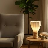 Mikasso Sprınglo Dekoratif Masa Lambası Bej Gövde Modern Form Aydınlatma Ürünü Lüks Gece Lambası Plastik Bej - Çok Renkli