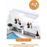 Mikasso Ss Delikli Banyo Raf Beyaz X1 Adet 40X10CM Banyo Düzenleyici Banyo Raf Sabunluk Raf Düzenleyici Beya - Çok Renkli