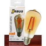Mikasso ST64 6W E27 Duy Sarı Işık Avize Dekoratif LED Ampul