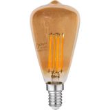 Mikasso ST64 Filament Edison Tip Rustik E-14 Bal Cam 4 W LED Ampul - Günışığı Erd-66 Dimlenebilir Beyaz - Çok Renkli