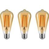 Mikasso STA64 LED Filament Ampul 3 Adet 4.8W 540 Lümen E27 Duy Sarı Işık (2700K)